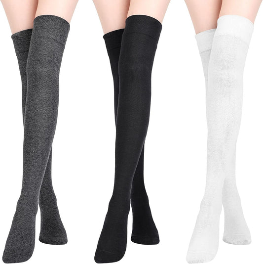 Extra Long Socks Thigh High Cotton Socks Extra Long Boot Stockings for Women